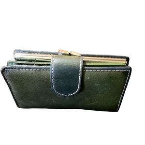 Olive leather wallet